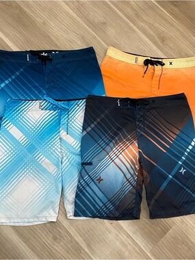 Hurley Board Shorts Men’s Size 36 Bundle of 4 Swimwear